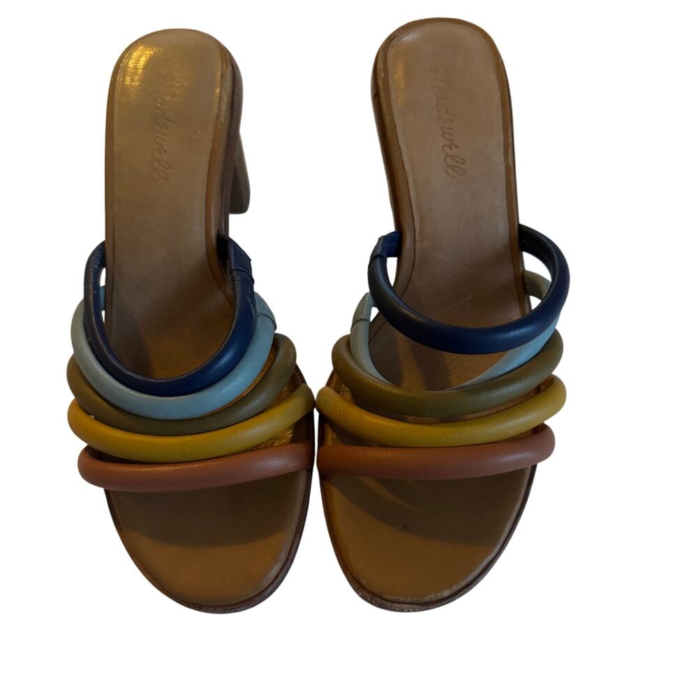 Madewell Sandals Women's Rainbow Addie Slip On Strap Slides Sz‎ 7.5